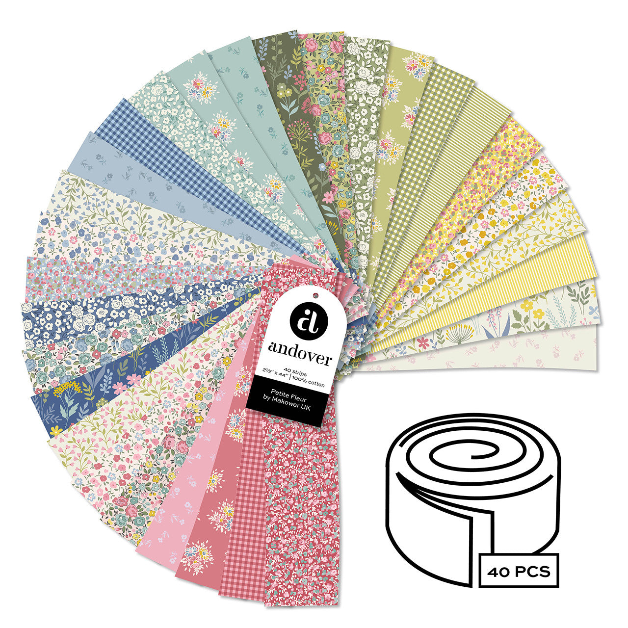 Petite Fleur  Jelly Roll - by Andover