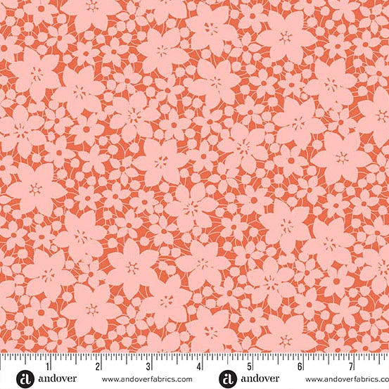Color Me Whispered by Stephanie Organes Laced Blooms Salmon Remnant
