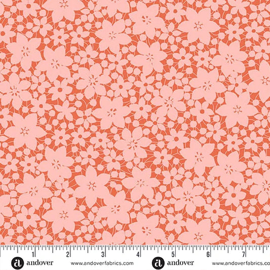 Color Me Whispered by Stephanie Organes Laced Blooms Salmon