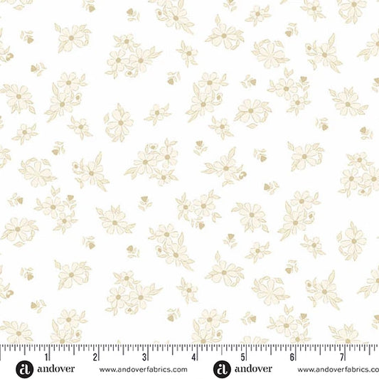 Color Me Whispered by Stephanie Organes Treasure Blooms Cream