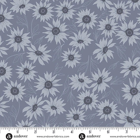 Color Me Whispered by Stephanie Organes Marguerite  Mist Dark Grey
