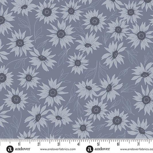 Color Me Whispered by Stephanie Organes Marguerite  Mist Dark Grey