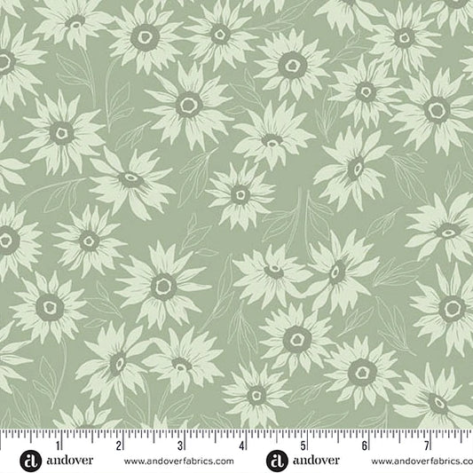 Color Me Whispered by Stephanie Organes Marguerite  Mist Sage Green