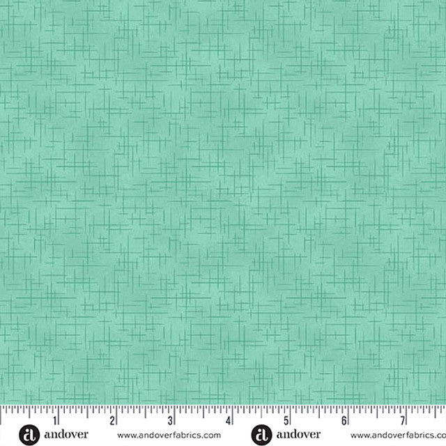 Retro Stitch  by Makower -Turquoise LT