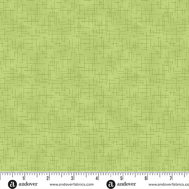 Retro Stitch  by Makower - Lime V1