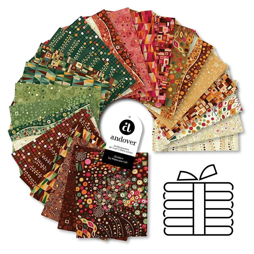 Golden  Fat Quarter Bundle by  Makower