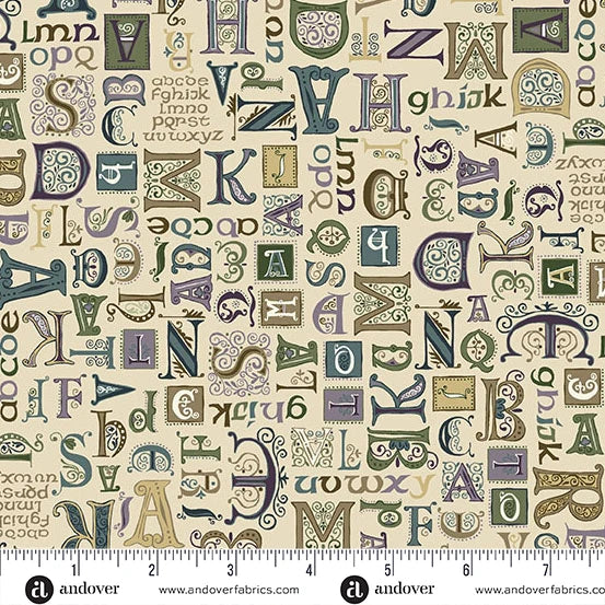 Kindred by Makower UK - Script Cream