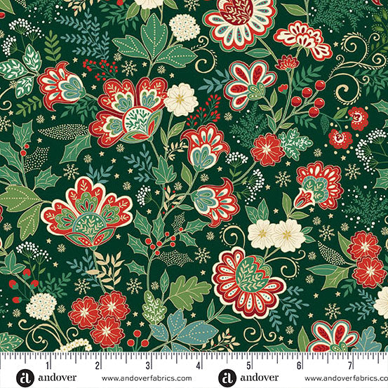 Adorn by Makower Bloom Green 213-G