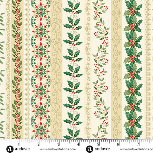 Adorn by Makower Garland Stripe Cream 218-Q