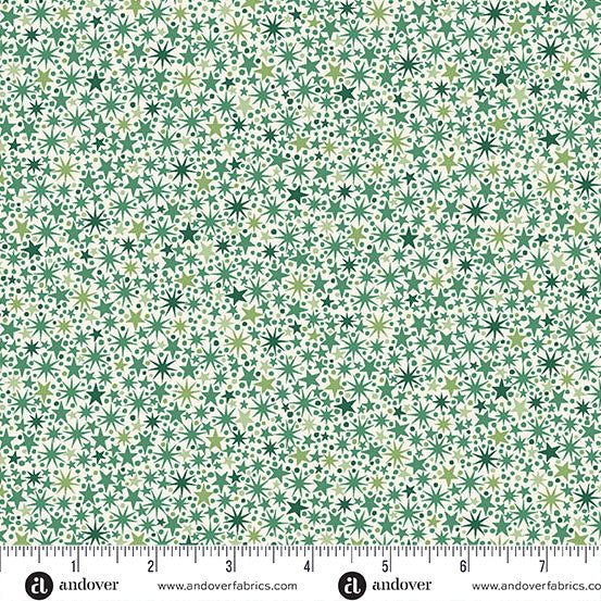 The Nutcracker by Makower Twinkle Cream and Green 225-QG