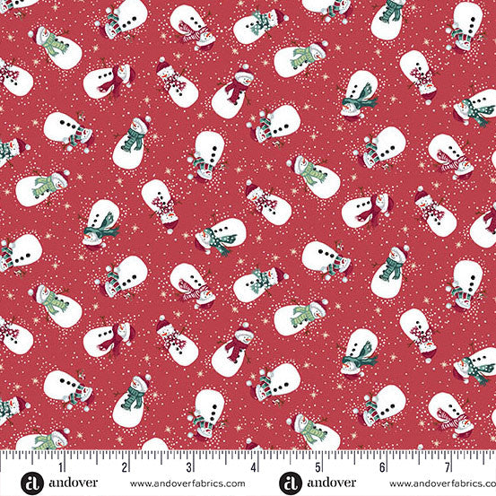 Country Christmas by Makower Snowmen Red 232-R