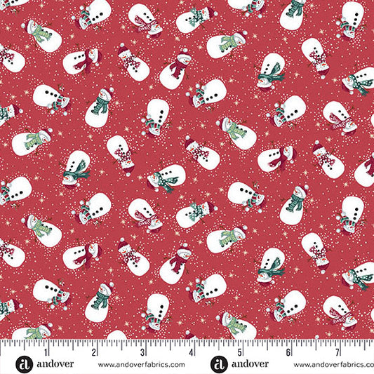 Country Christmas by Makower Snowmen Red 232-R