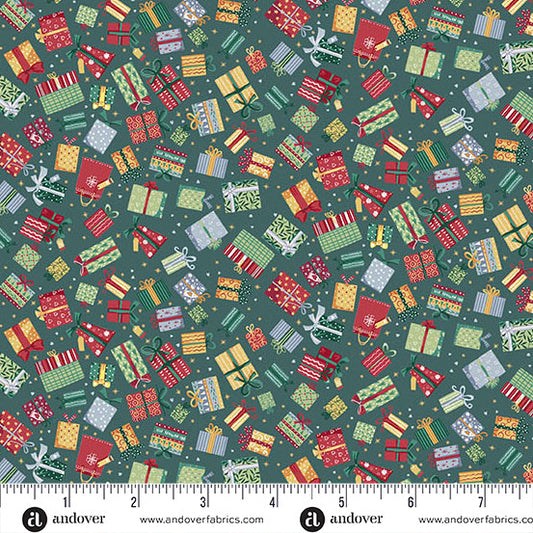 Country Christmas by Makower Presents Green 233-G