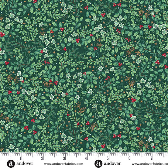 Country Christmas by Makower Evergreen Green 234-G