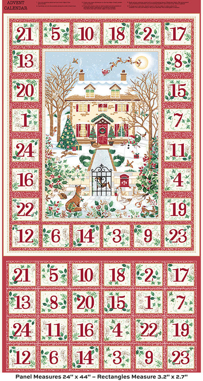 Country Christmas by Makower Advent Calendar Red 238-R