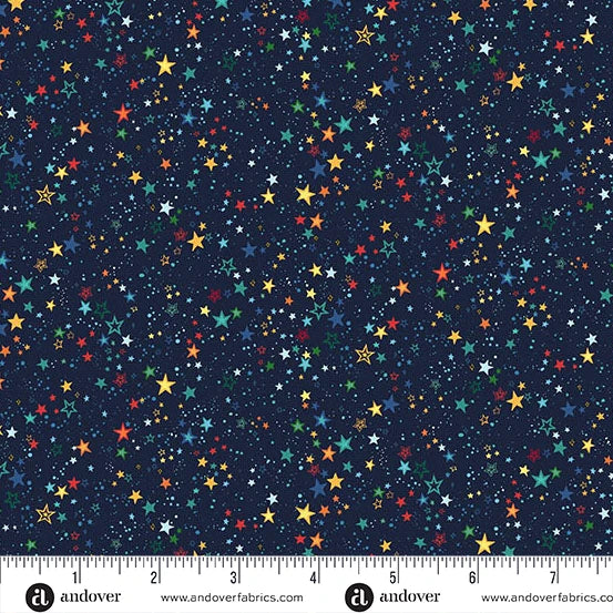 Orbit by Makower UK Starlight Blue