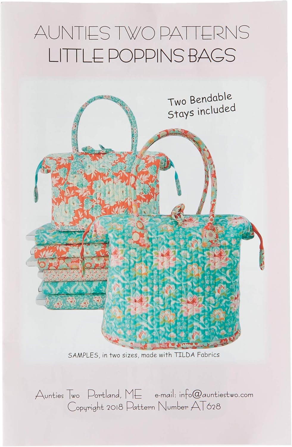 Little Poppins Bag  Pattern by Aunties Two Patterns