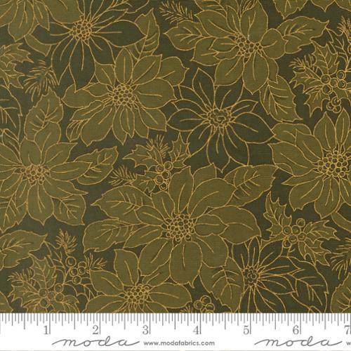Merry Manor Metallic  by  Moda -  Evergreen 33862 13M