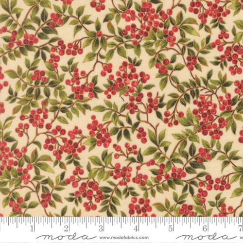 Merry Manor Metallic  by  Moda -  Christmas Berries 33864 11M