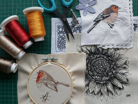 24/04/25 An introduction to thread sketching with freemotion embroidery with Caroline Michelle 10.00 -4.00pm