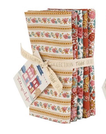 Fat Quarter Bundle - Village Life - Rust/Ochre