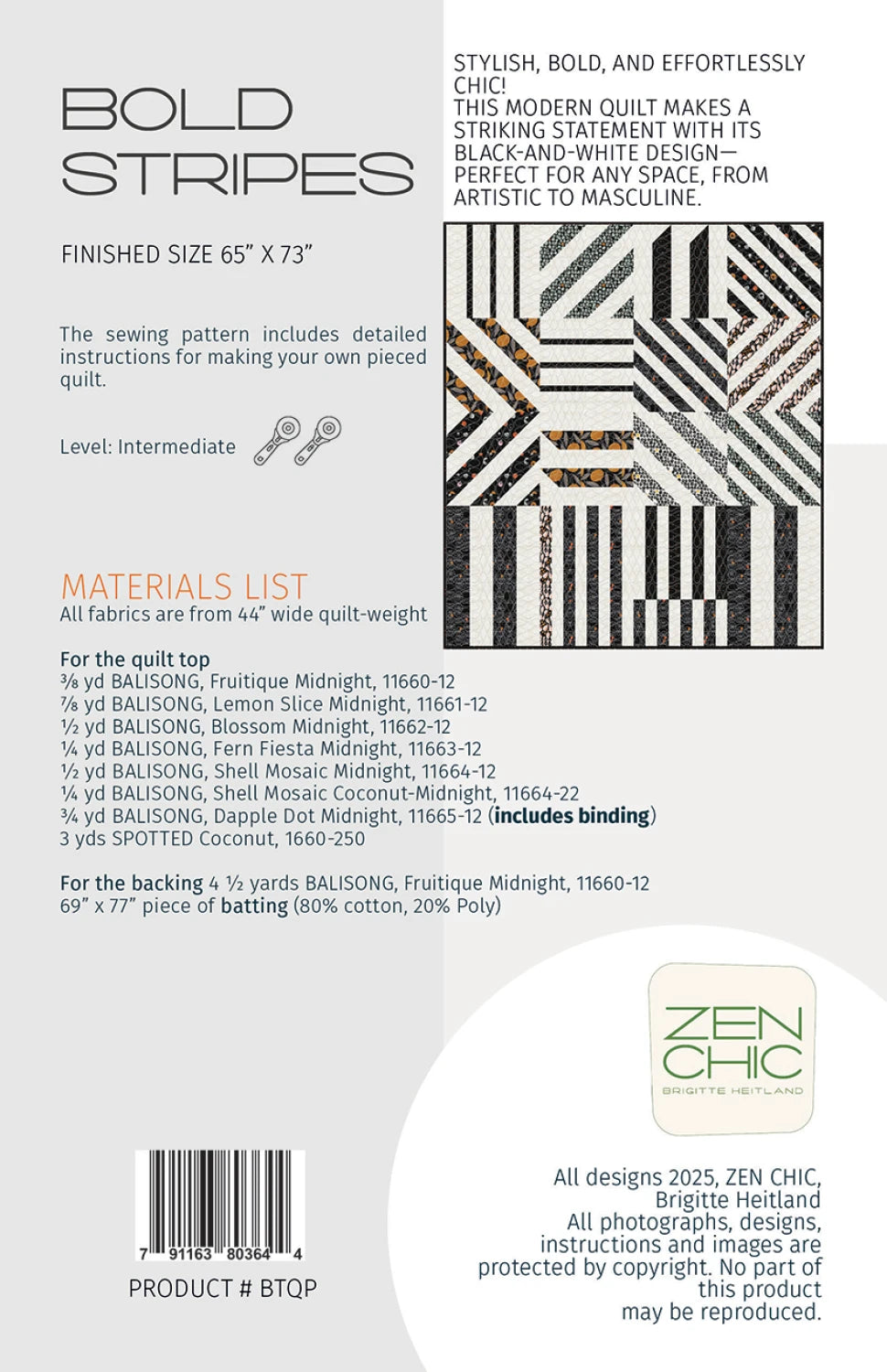 Bold Stripes by  Brigitte Heitland for Zen Chic