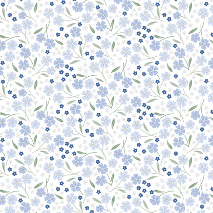 Forever Blooms by Cassandra Connolly for Lewis and Irene  - Forevermore White CC64.1