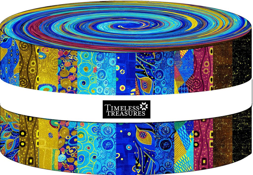 Jelly Roll - Gilded Plume  from Timeless Treasures 2.5" Strips