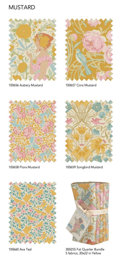 Fat Quarter Bundle - Tilda Songbird - Yellow