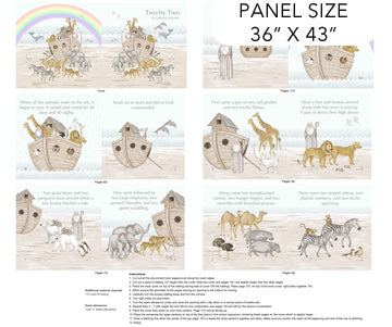 Soft Book Panel - Two by Two by  Deborah Edwards for Northcott