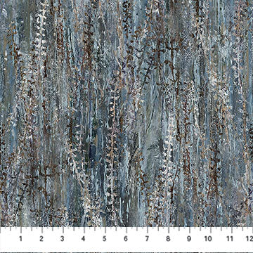 Poppy Meadow by Northcott Meadow Texture Dark Blue DP29090-45