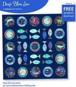 Deep Blue Sea  pattern by Makower- Free Download