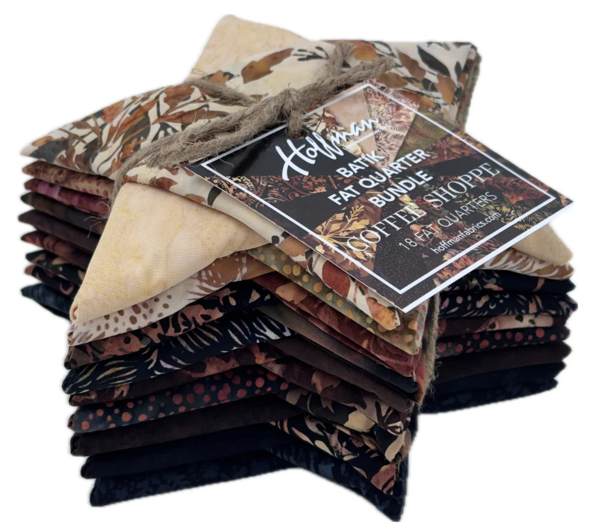 Hoffman Fat Quarters - Coffee Shoppe -  18 pcs