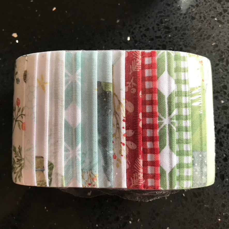 Stitching Strips  - 15 2.5" strips of Riley Blake Fabrics - Magical Winterland (no8)