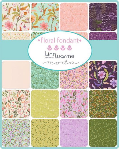 Floral Fondant  5" Charm Pack -  by linn Warme for Moda