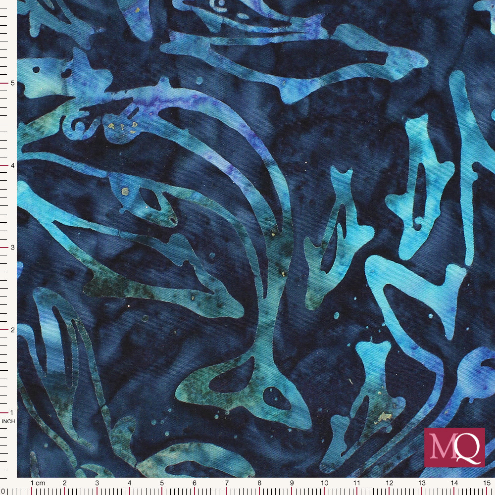 Batik -  by Michael Miller - Dolphin Dance  - Midnight £1.50/10cm