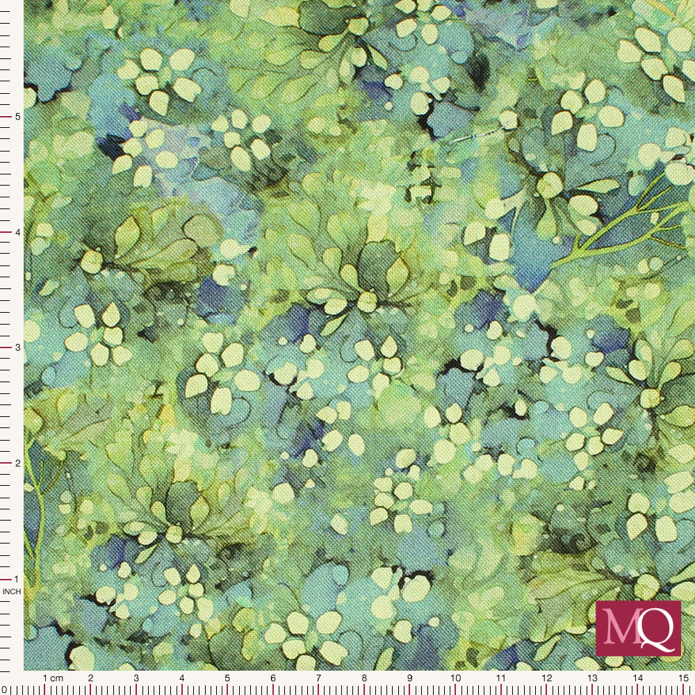 Fleur  by Timeless Treasures -Tonal Floral Green
