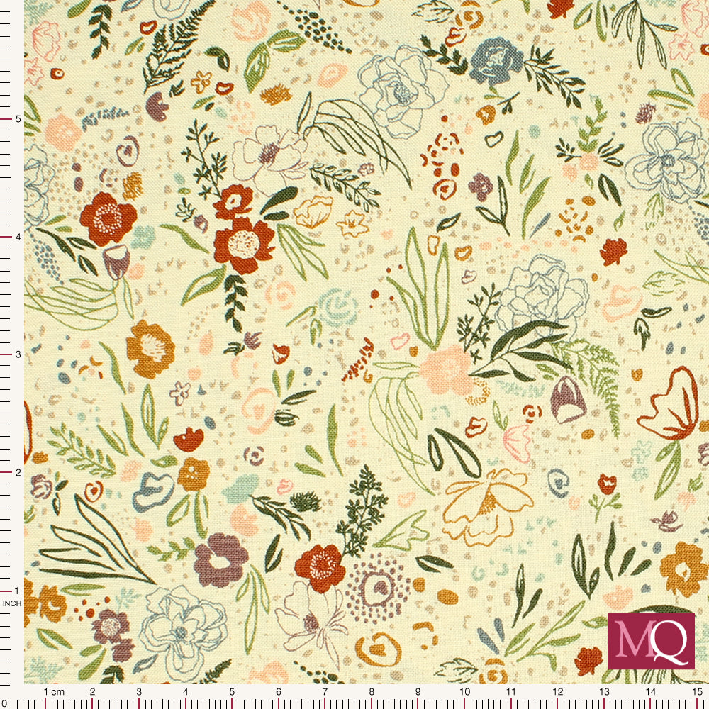 Foraged Found and Hand Me Down by Fancy That Design House   for  Moda - Eggshell