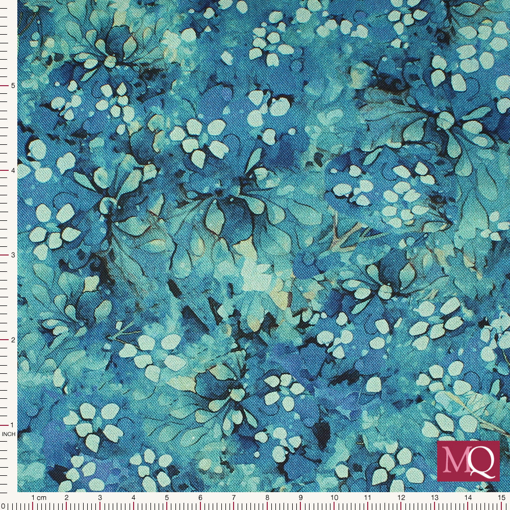 Fleur  by Timeless Treasures -Tonal Floral  Cobalt