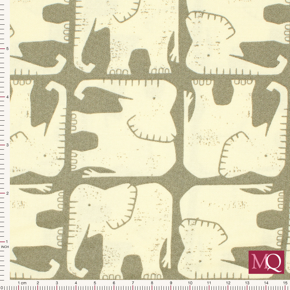 Rising Sun  by Cotton and Steel for Moda -Elephant Grey