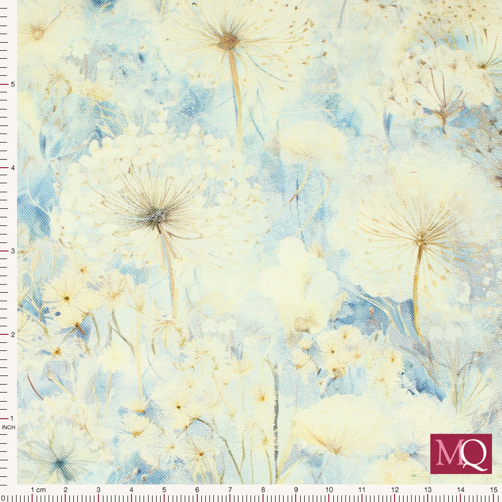 Fleur  by Timeless Treasures -Dandeiion Field Sky