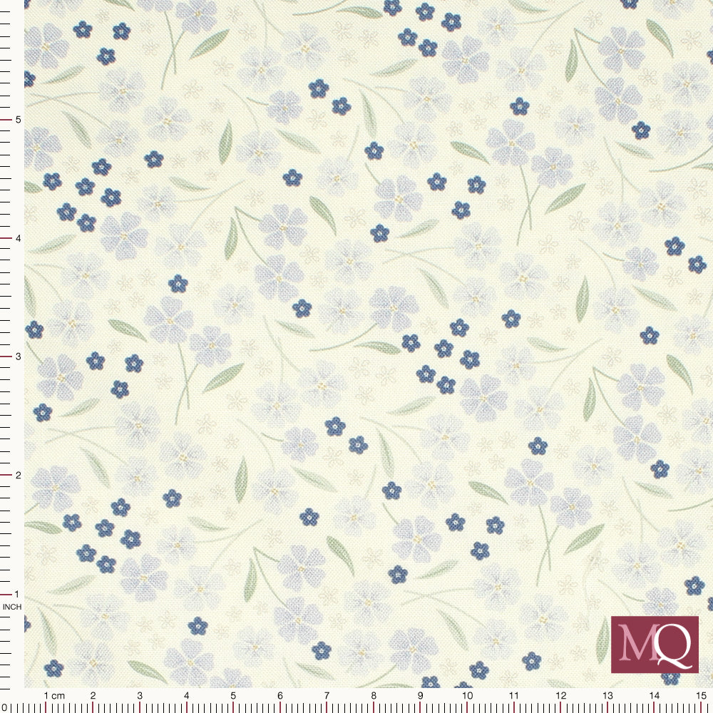 Forever Blooms by Cassandra Connolly for Lewis and Irene  - Forevermore White CC64.1