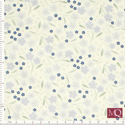 Forever Blooms by Cassandra Connolly for Lewis and Irene  - Forevermore White CC64.1