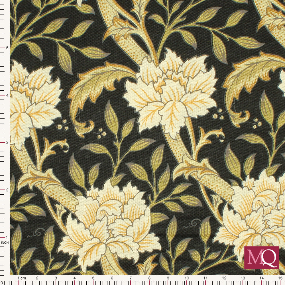 Morris Manor -  by Barbara Brackman for Moda -Ebony