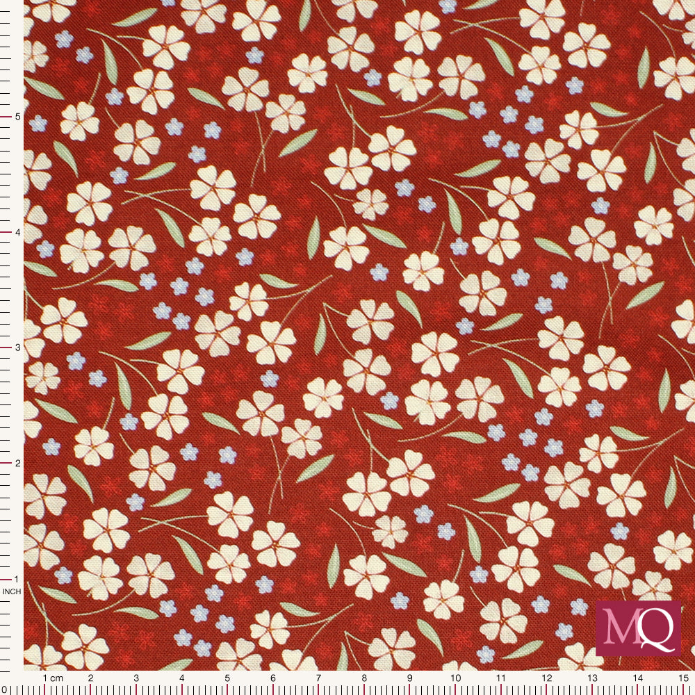 Forever Blooms by Cassandra Connolly for Lewis and Irene  - Forevermore Claret CC64.3