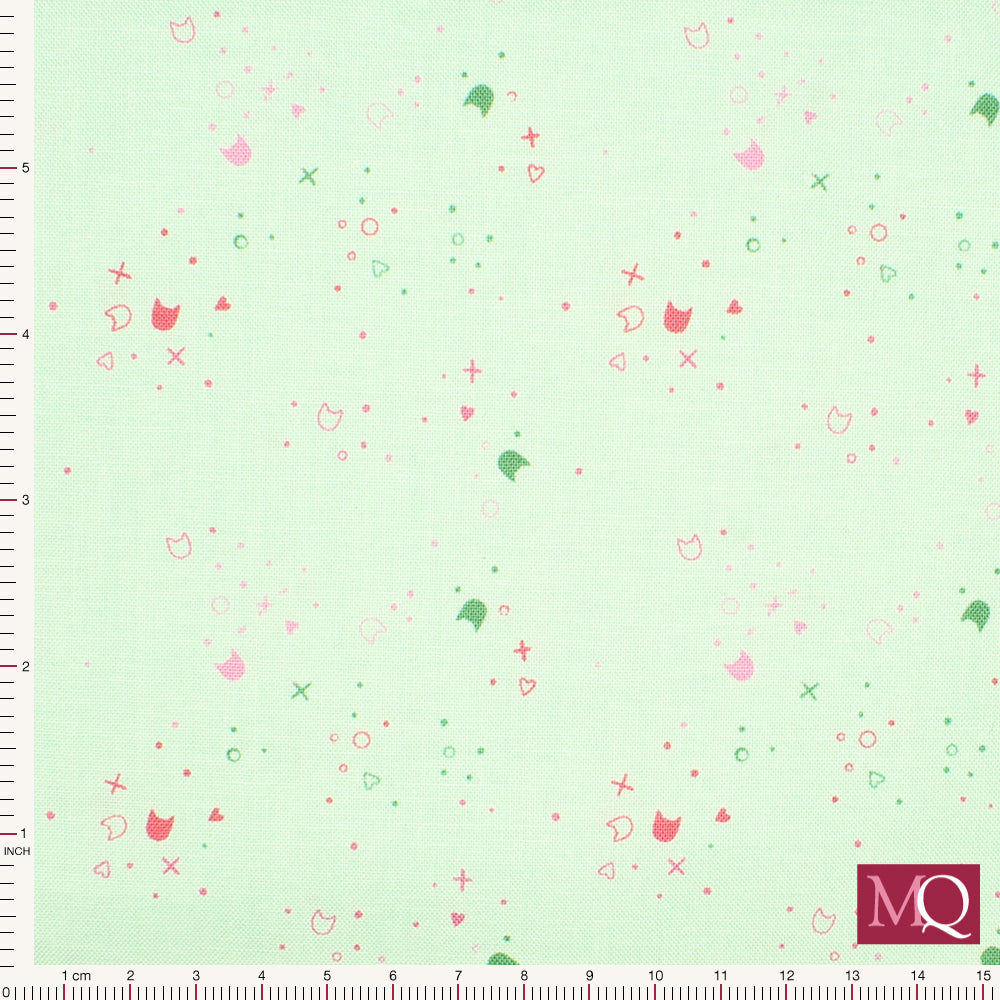 Kitty Litter  by Pammie Jane for Dear Stella - Spearmint