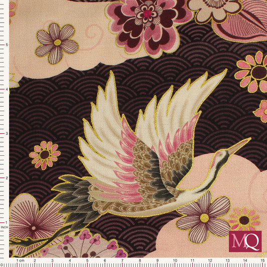 Imperial Collection - Graceful Crane from R Kaufman - Plum (Copy)