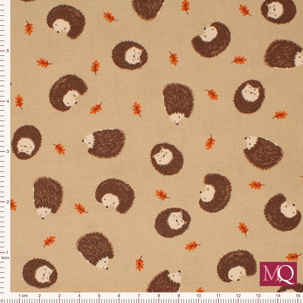 Small Things Snuggles Season by  Lewis and Irene - Hedgehogs on Light Brown