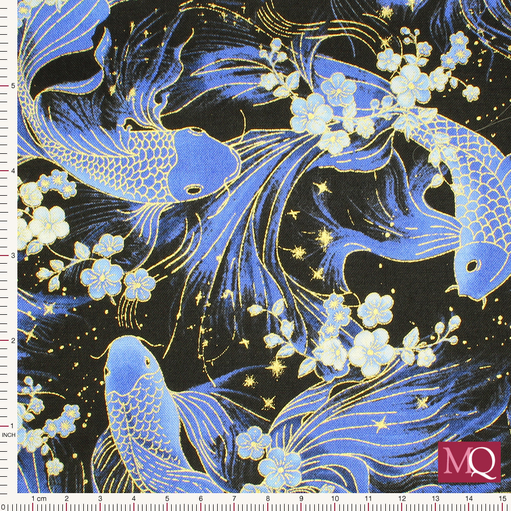Moonlight  by Chong-a-Hwang for Timeless Treasures - Lotus Black