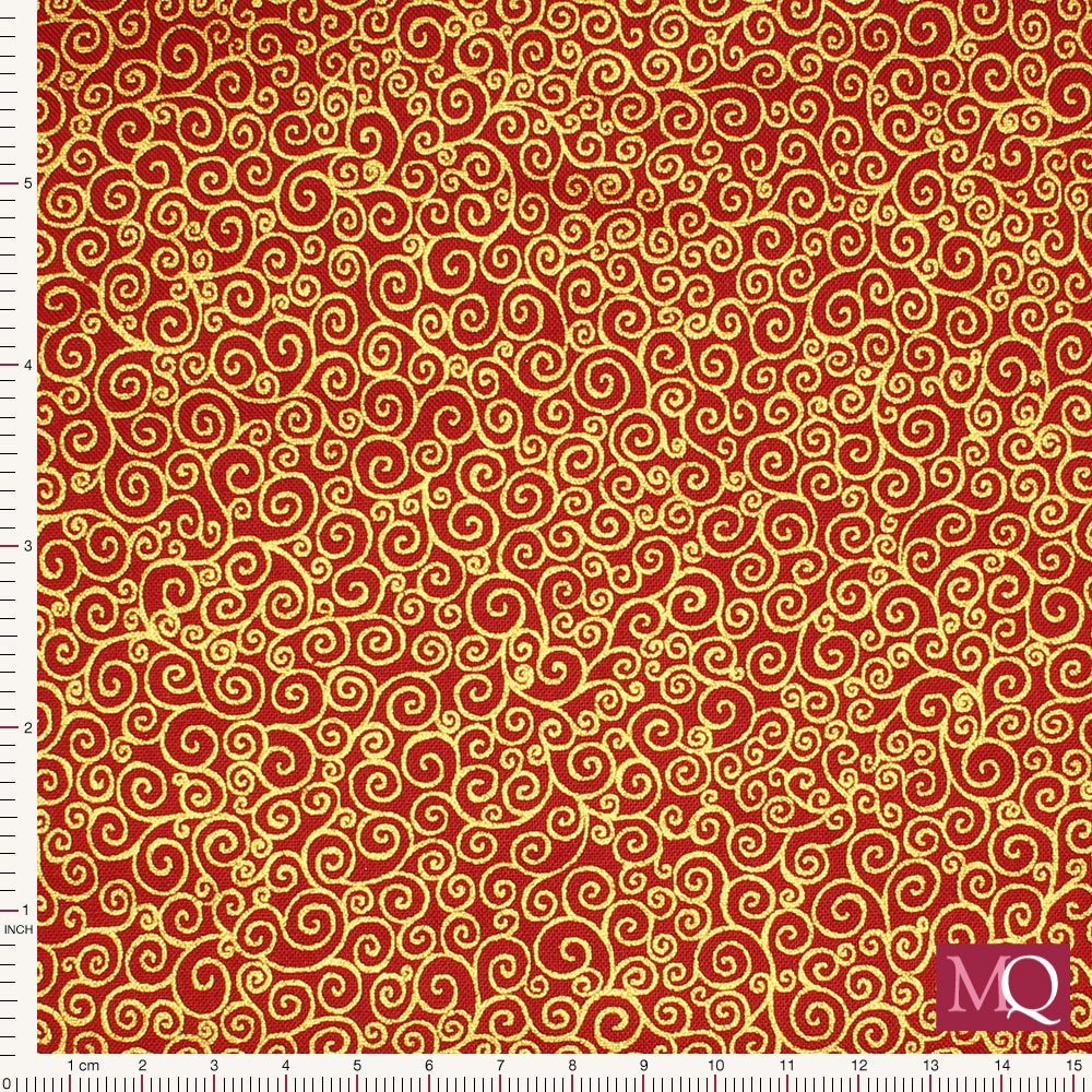 Good Tidings  by Makower -Scroll Red 109/R
